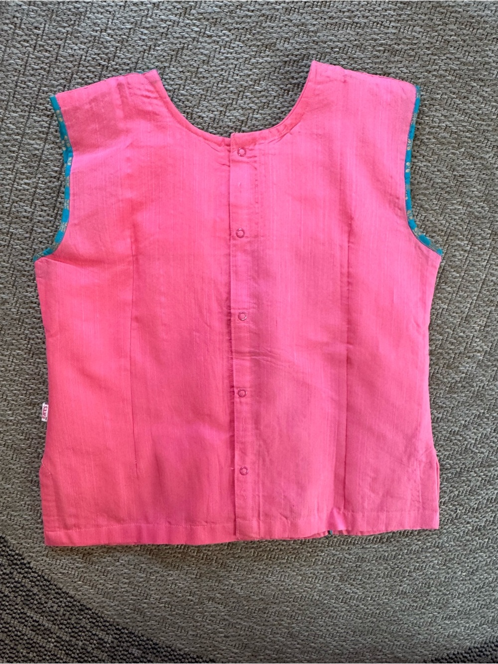 Kid Saara Pattu Pavadai Sattai Choli top Mayil Peacock Rani pink teal size 34 12 - Picture 15 of 15